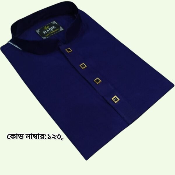 এসপি সুপার ধুতি কাপড়ের পাঞ্জাবি,নেভি, কোড:123,