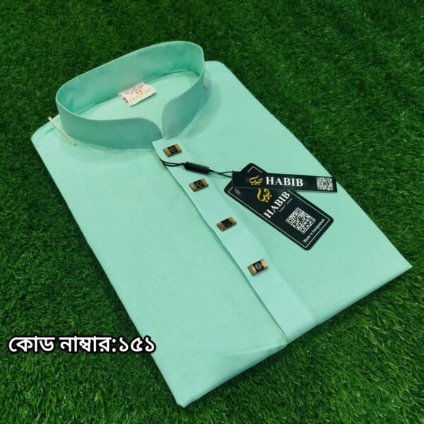এসপি সুপার ধুতি কাপড়ের পাঞ্জাবি,লেমন কালার, কোড;51,